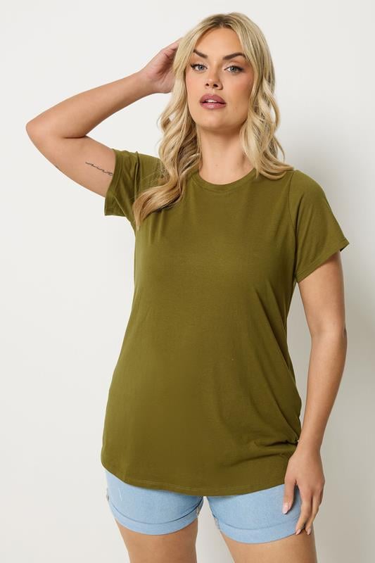  YOURS Curve Green Basic T-Shirt