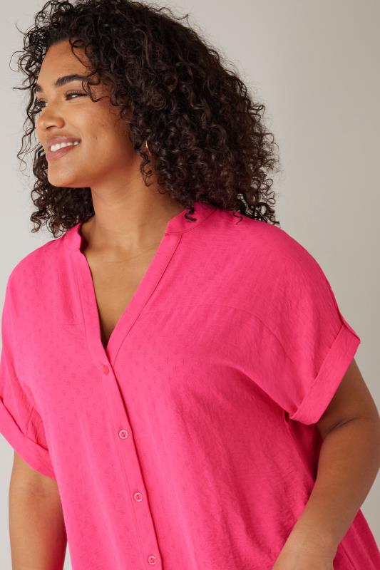 EVANS Plus Size Pink Short Sleeve Blouse | Evans 4