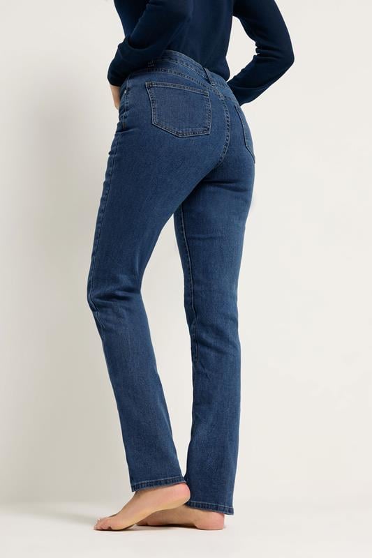 LTS Tall Dark Blue Stretch Straight Leg Jeans | Long Tall Sally  4