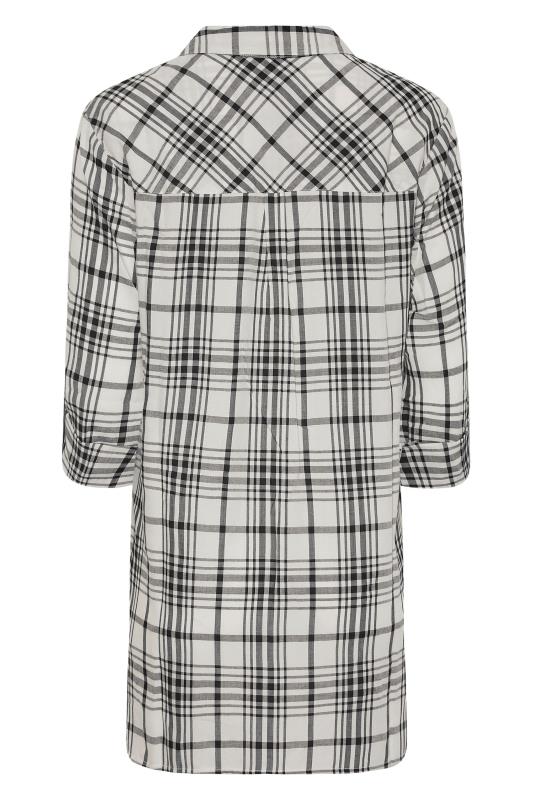 Tall Women's LTS White Check Overhead Shirt | Long Tall Sally 7