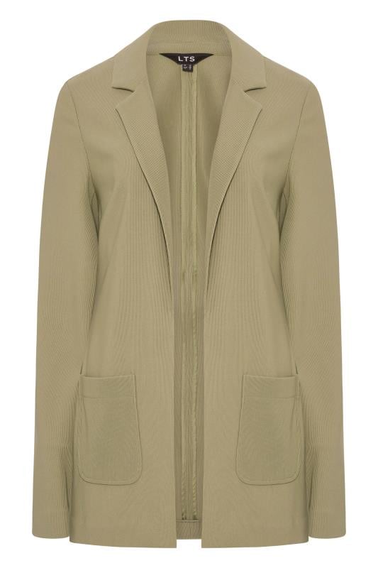 LTS Tall Women's Sage Green Ribbed Blazer Jacket | Long Tall Sally 6