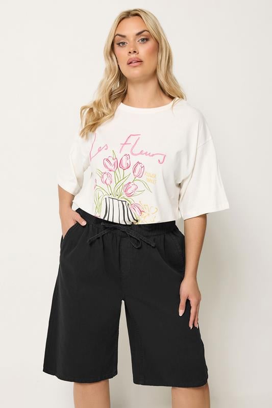  YOURS Curve Black Denim Jorts