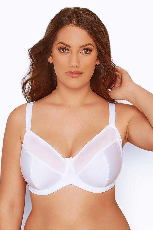 Plus Size  YOURS White Smooth Non-Padded Underwired Full Cup Bra