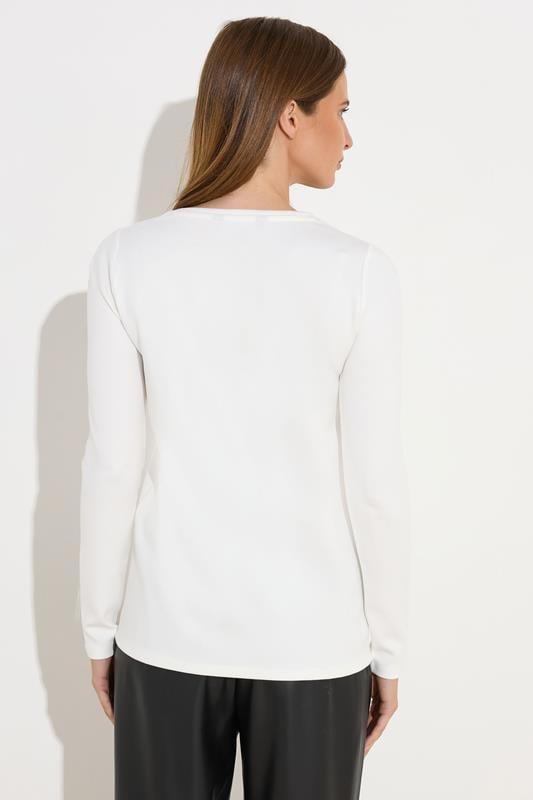 STAR Ivory White Asymmetric Eyelet Detail Top | StarByJM 2