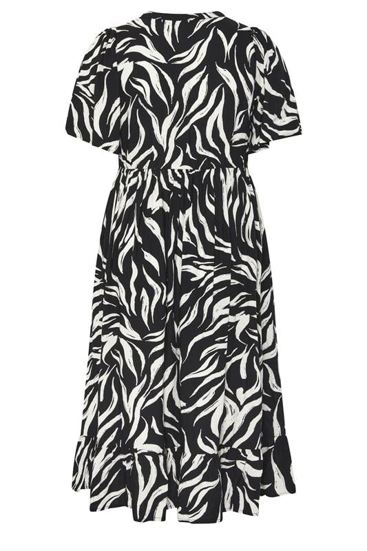 YOURS Plus Size Black Zebra Print Maxi Dress | Yours Clothing 6