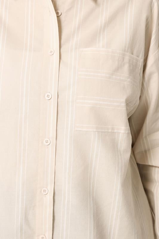 YOURS Plus Size Pink Stripe Button Shirt | Yours Clothing 5