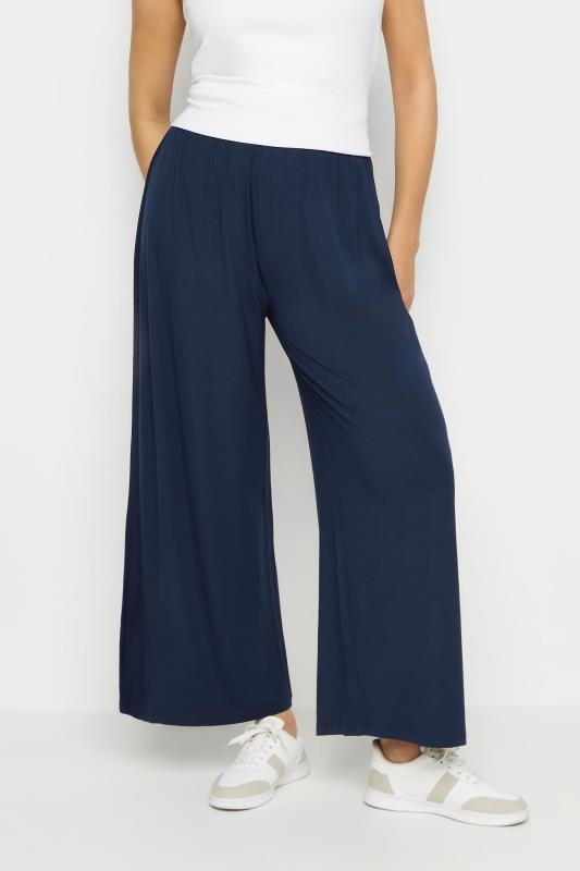 LTS Tall Women's Navy Blue Extra Wide Leg Culottes | Long Tall Sally  1