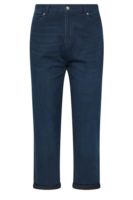 YOURS Plus Size Dark Blue Boyfriend Jeans | Yours Clothing 5