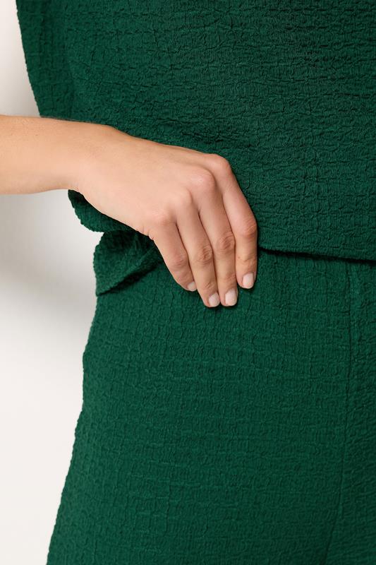 LTS Tall Women's Forest Green Textured Wide Leg Trousers | Long Tall Sally 4
