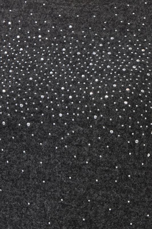 YOURS Plus Size Charcoal Grey Studded Jumper | Yours Clothing 4