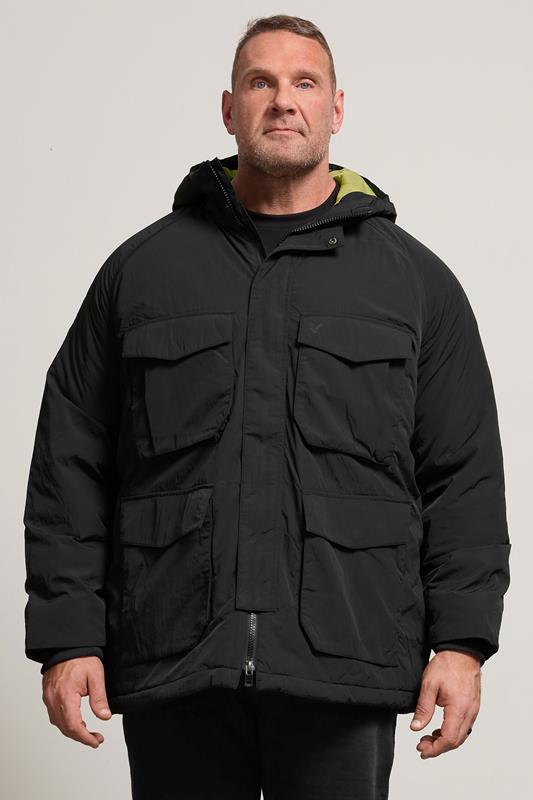 LYLE & SCOTT Big & Tall Black Tactical Parka Coat