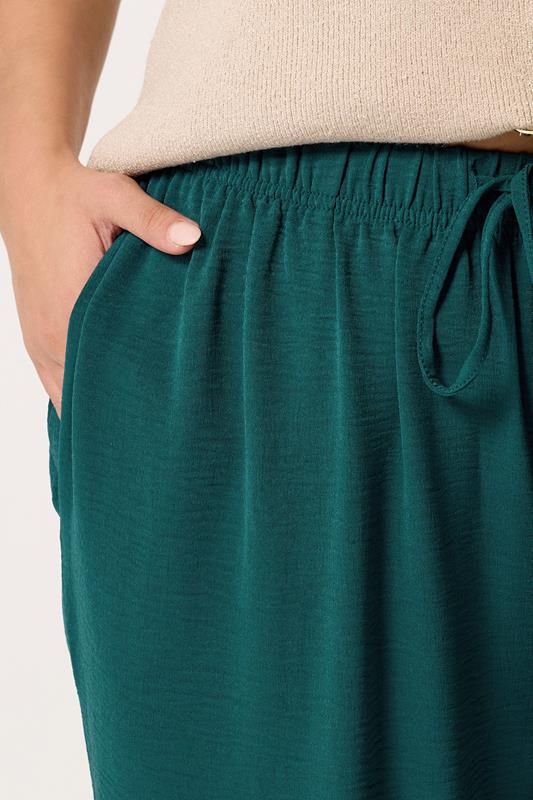 YOURS Plus Size Teal Blue Washed Twill Trousers | Yours Clothing 4
