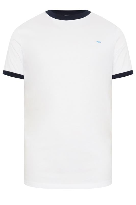 BadRhino Big & Tall White Ringer T-Shirt | BadRhino 5