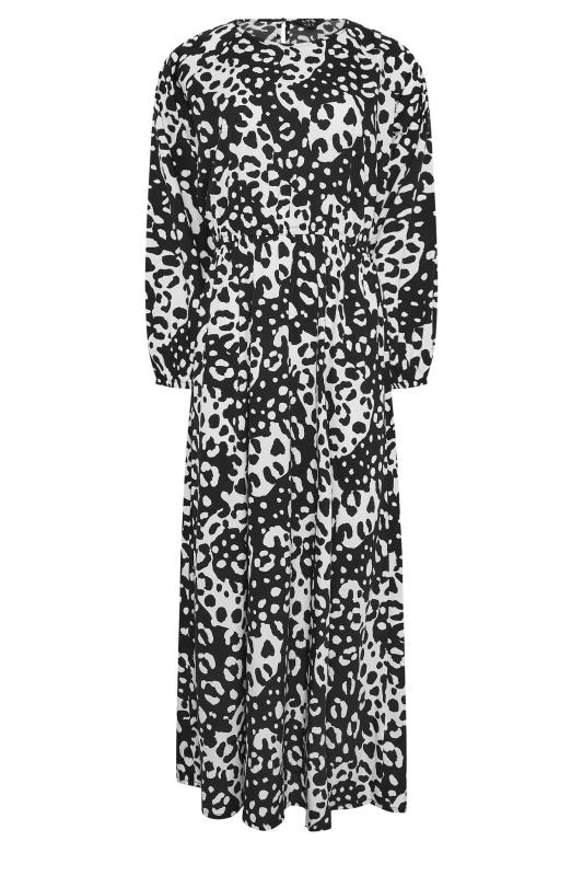 LTS Tall Black Monochrome Animal Print Tea Dress | Long Tall Sally 6