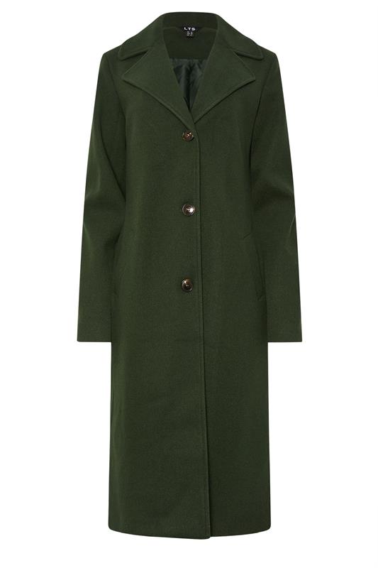 LTS Tall Dark Green Formal Midi City Coat | Long Tall Sally 6