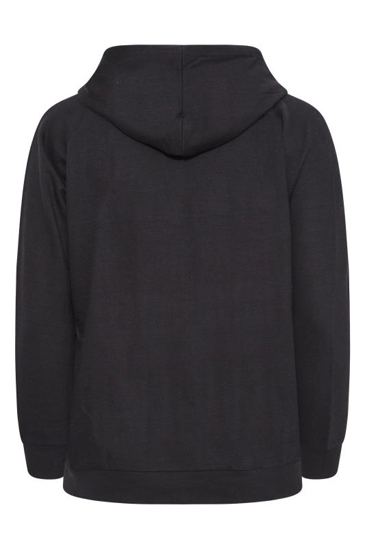 YOURS Plus Size Black Essential Zip Through Hoodie | Yours Clothing 8