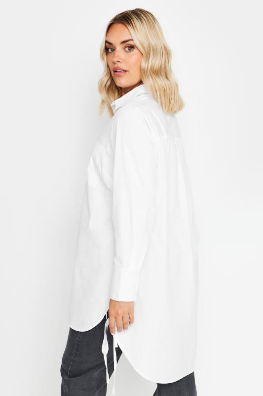 YOURS Plus Size White Tie Detail Shirt | Yours Clothing  5