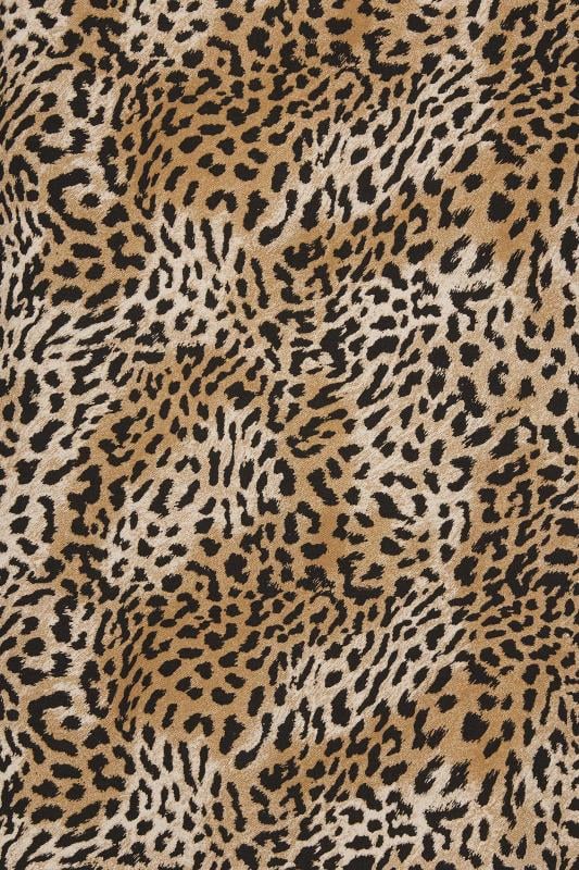 YOURS Curve Plus Size Dark Brown Leopard Print Blouse | Yours Clothing  5