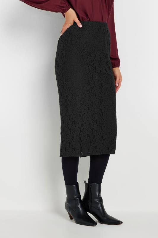 LTS Tall Black Lace Pencil Midi Skirt | Long Tall Sally 3