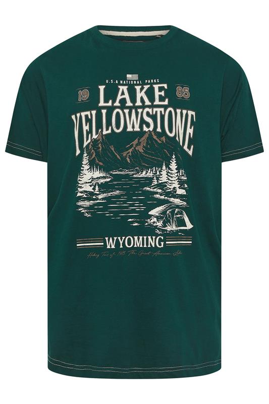 KAM Big & Tall Green Lake Yellowstone Graphic T-Shirt | BadRhino 2
