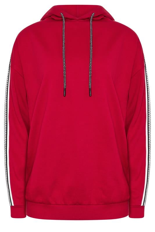LTS Tall Women's Red Side Tape Hoodie | Long Tall Sally 5