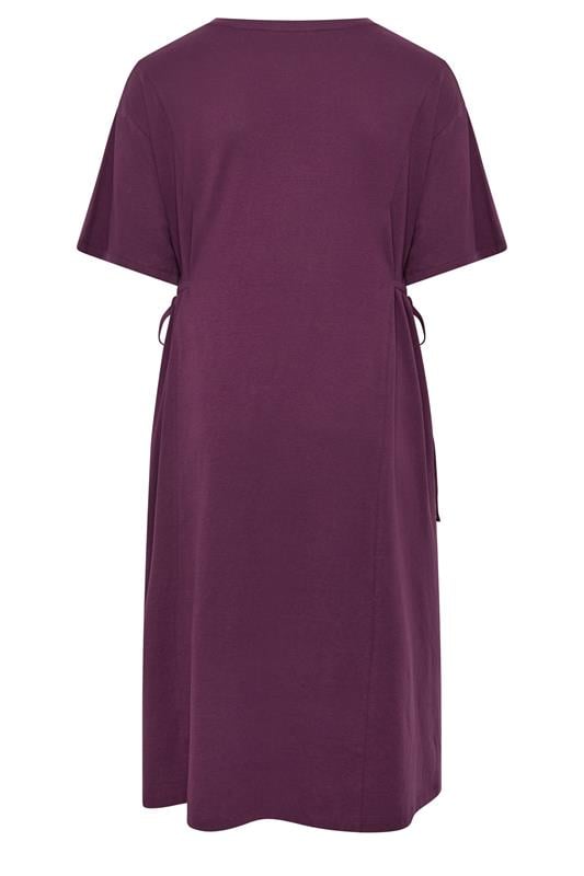 YOURS Plus Size Purple Front Tie Midi Dress | Yours Clothing 6