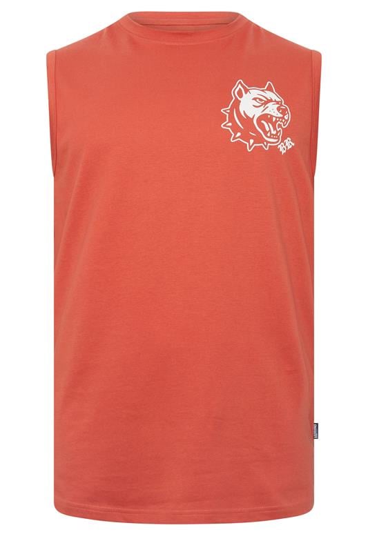 BadRhino Big & Tall Orange Tattoo Dog Graphic Muscle Vest | BadRhino 6