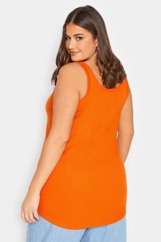 Plus Size Orange Vest Top | Yours Clothing 3