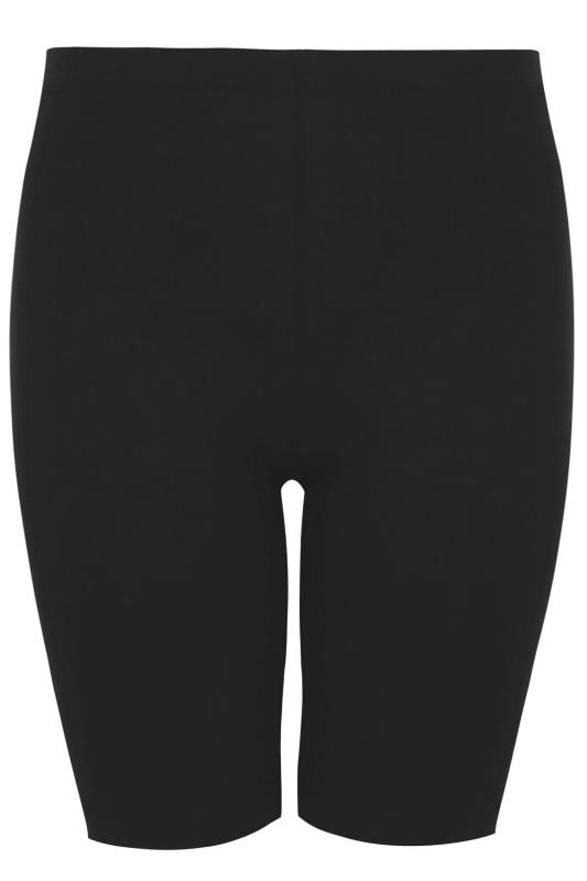 Black Essential Cotton Cycling Shorts | Yours Clothing  5