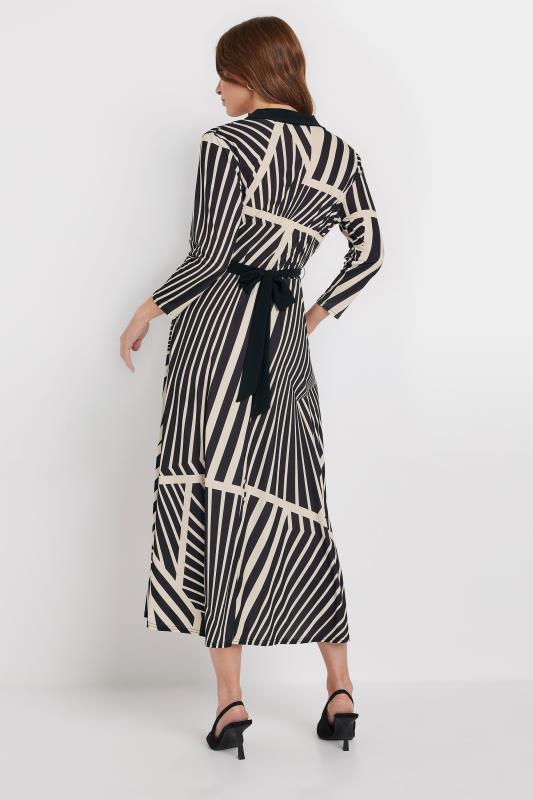 M&Co Black & White Abstract Print Midi Wrap Dress | M&Co 4