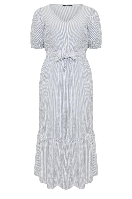 YOURS Plus Size Blue Stripe Maxi Dress | Yours Clothing 5