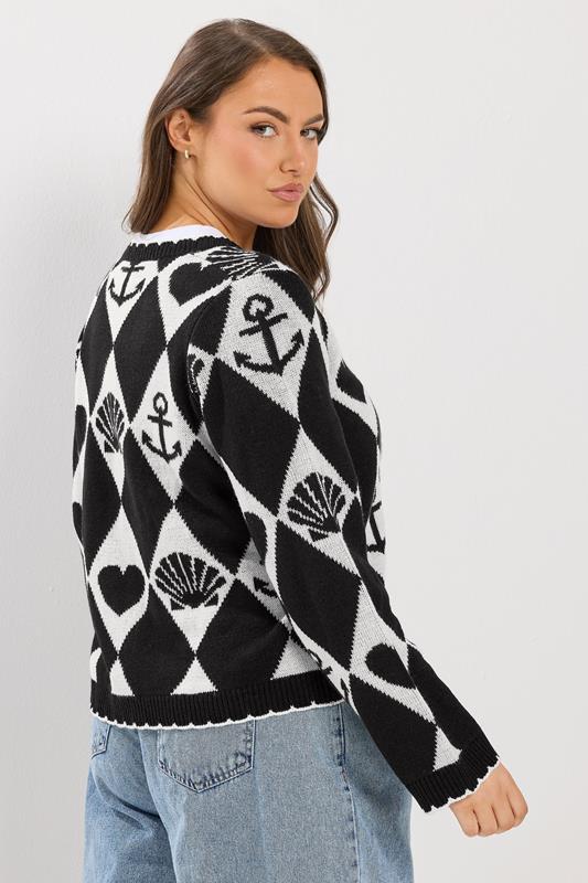 YOURS Plus Size Sailor Print Cardigan | Yours Clothing 2