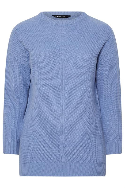 YOURS Plus Size Blue Essential Knitted Jumper | Yours Clothing 5