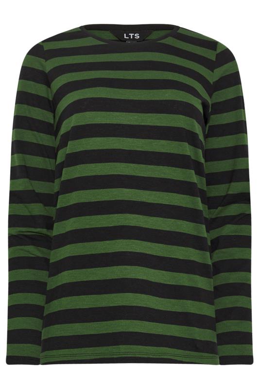 LTS Tall Black and Khaki Green Long Sleeve T-Shirt Top | Long Tall Sally 5