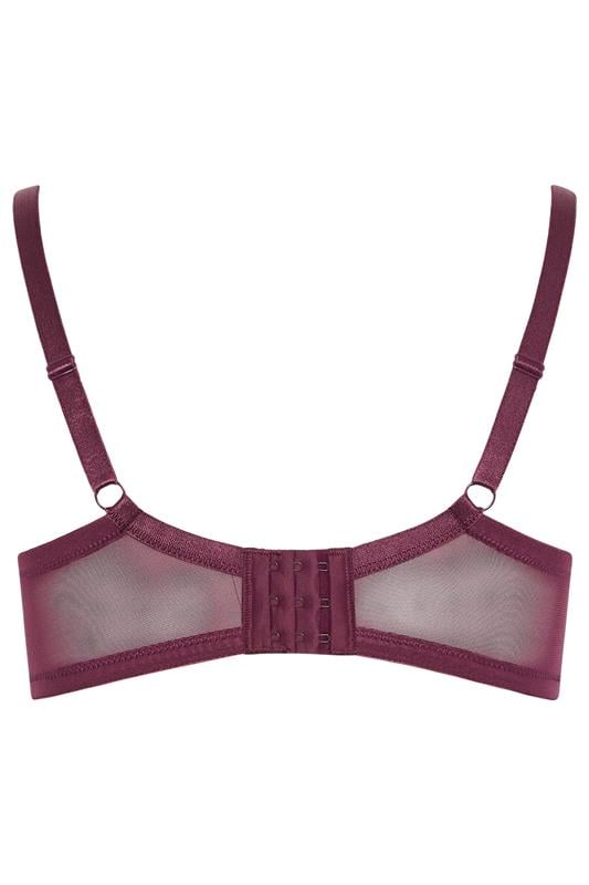 YOURSET 3 PACK Plus Size Red & Purple Lace Trim Padded Bras | Yours Clothing 13