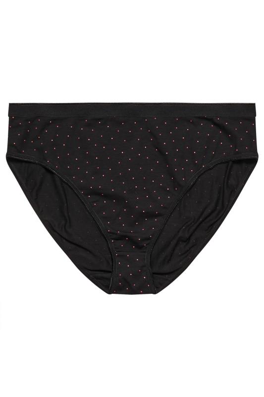 YOURS Plus Size 5 PACK Pink Heart Print Full Briefs | Yours Clothing  8