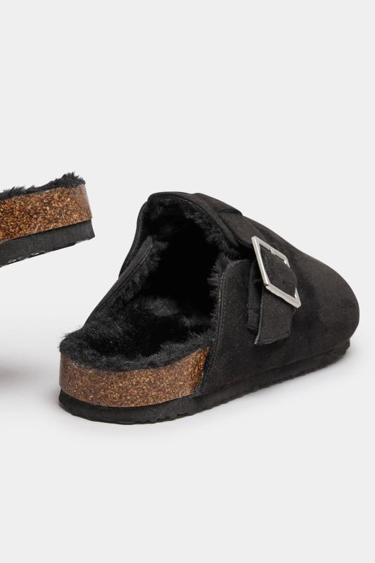 LTS Black Faux Fur Lined Clogs In Standard Fit | Long Tall Sally 5