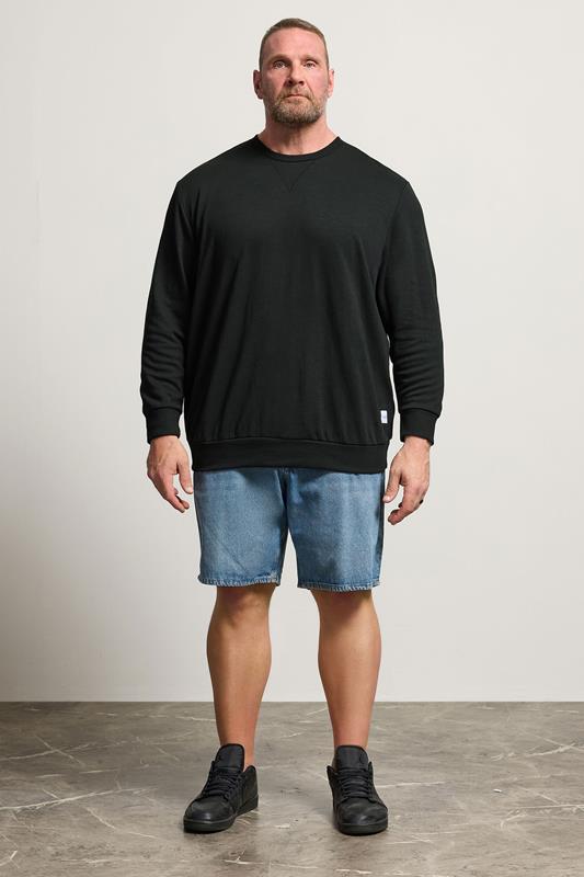 JJACK & JONES Big & Tall Black Sweatshirt | BadRhino 1