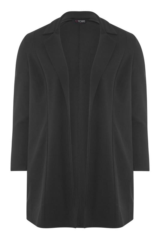 YOURS Curve Plus Size Black Longline Blazer | Yours Clothing 5