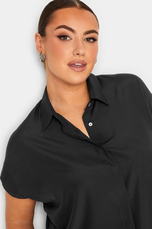 YOURS Plus Size Black Short Sleeve Shirt | Yours Clothing 4