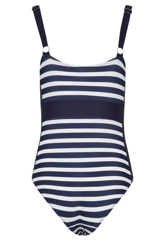 LTS Tall Navy Blue Stripe Swimsuit | Long Tall Sally 8