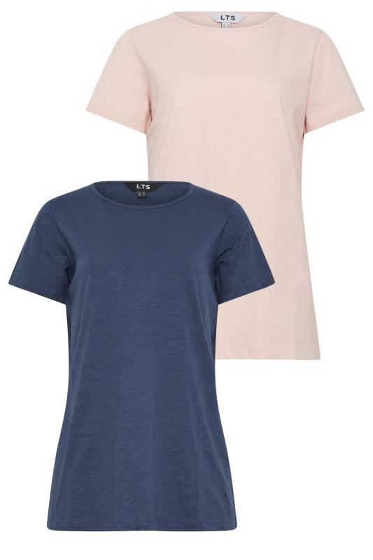 LTS Tall 2 PACK Navy Blue & Pink Short Sleeve T-Shirts | Long Tall Sally 7