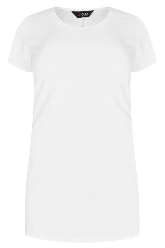 Plus Size White Longline T-Shirt | Yours Clothing 4