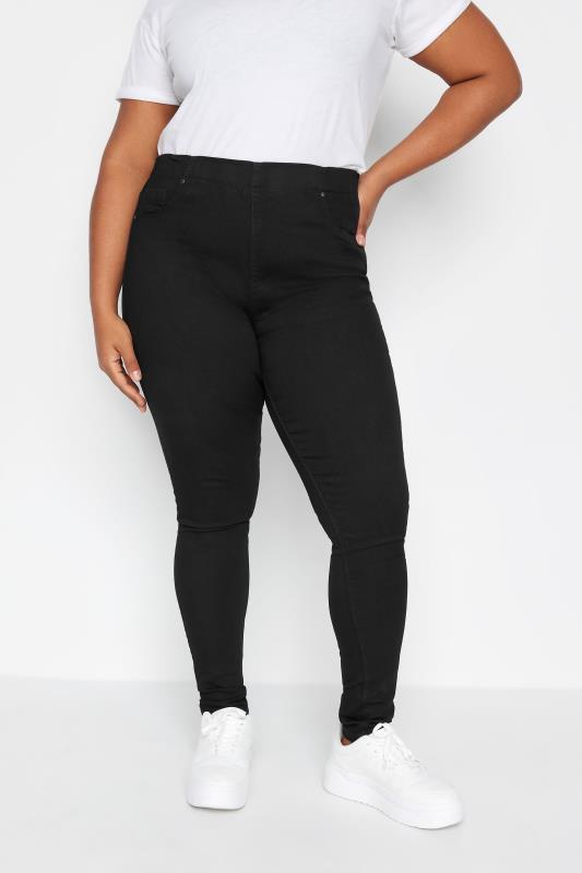 Yours Curve Mid Ripped Stretch Cropped Jenny Jeggings - Women's - Plus Size  Curve Blue : : Fashion