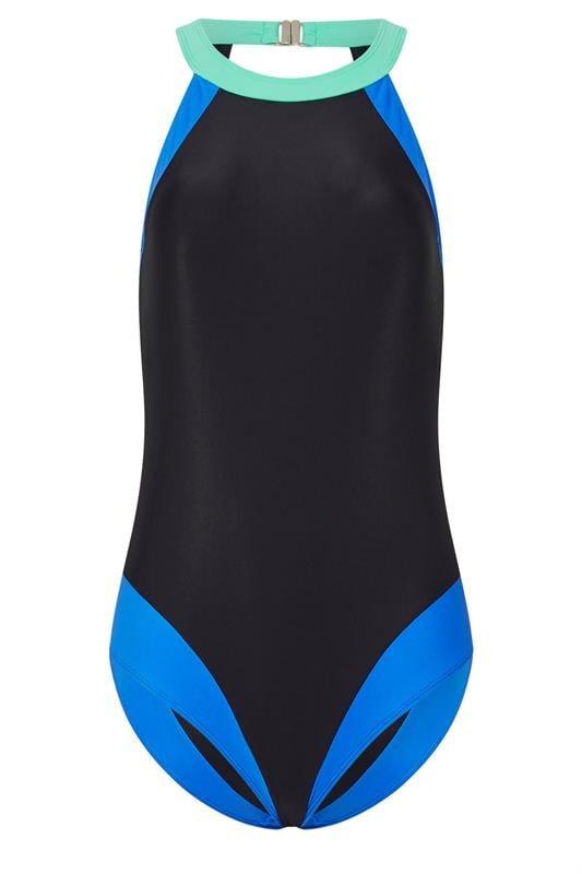 LTS Tall Womens Black Colourblock Swimsuit | Long Tall Sally 5