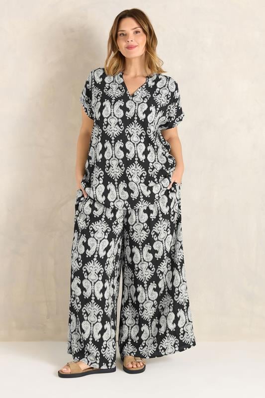  EVANS Curve Set Black Abstract Print