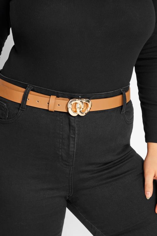 Black & Gold Double Heart Belt