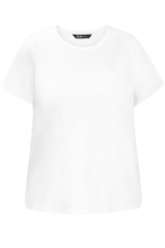 YOURS Plus Size White Peplum T-Shirt | Yours Clothing 5