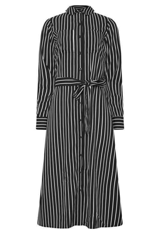 LTS Tall Black Striped Long Sleeve Shirt Dress | Long Tall Sally 5