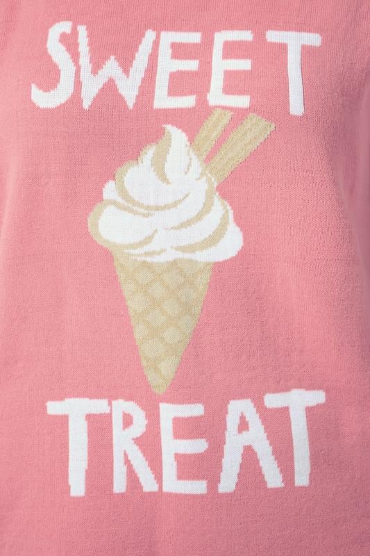 LIMITED COLLECTION Plus Size Pink Ice Cream Knitted Vest Top | Yours Clothing 4